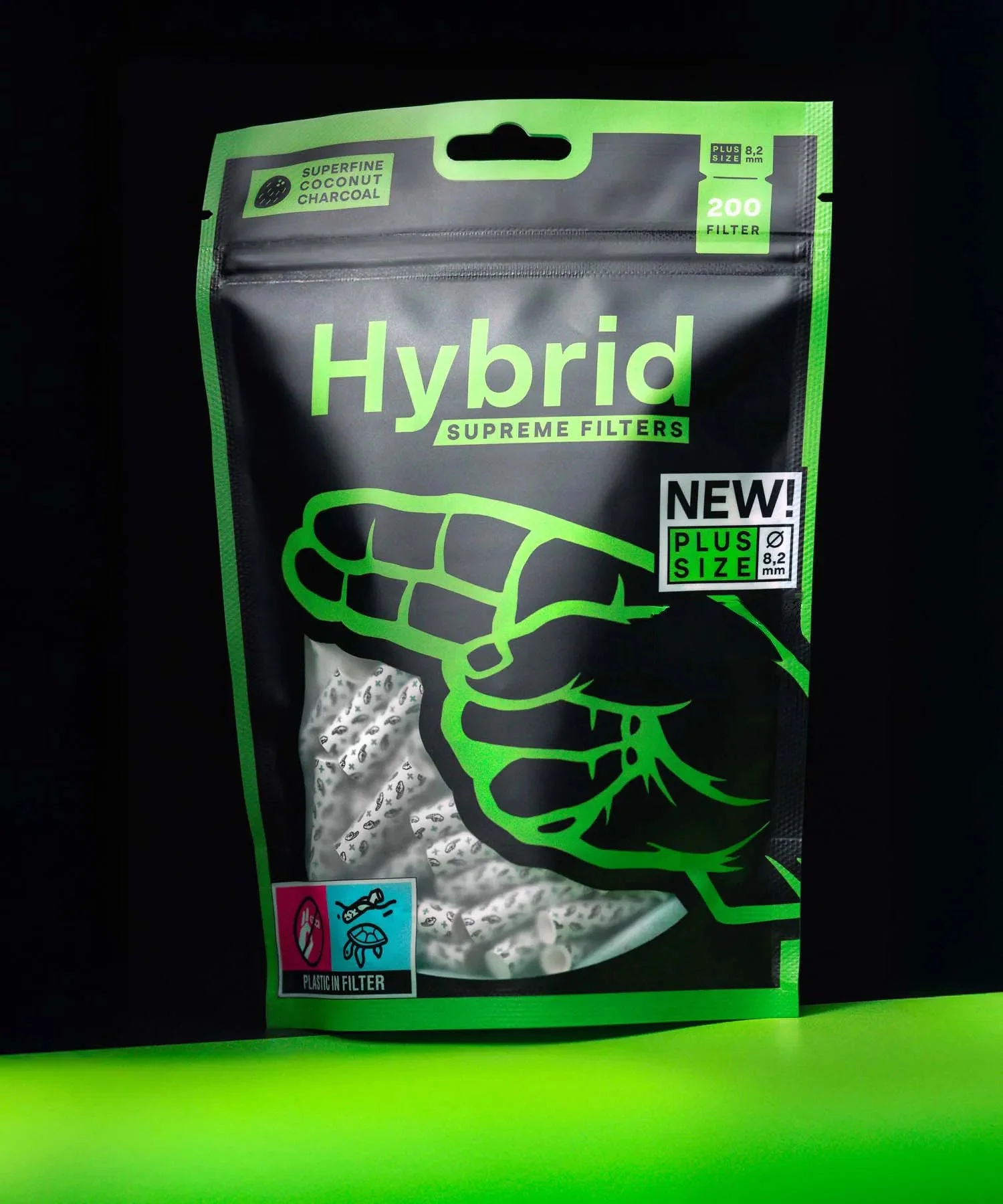 200er Bag Hybrid Supreme Aktivkohlefilter Plus Size - 8.2mm