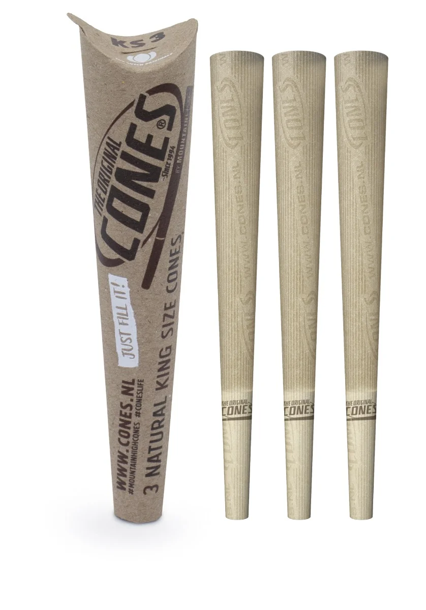 3 x The original Cones King Size unbleached
