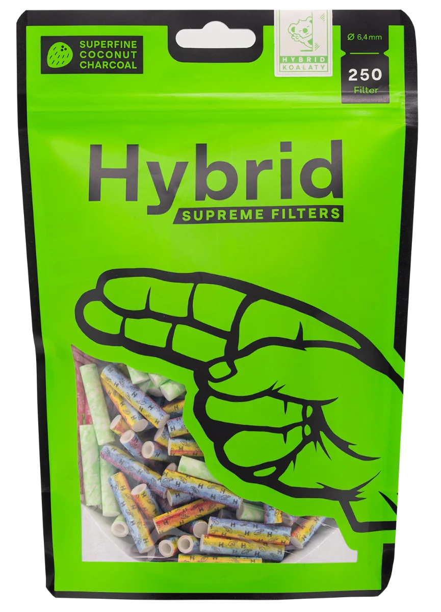 6 x 250er Bag Hybrid Supreme Aktivkohlefilter Bunt - 6.4mm