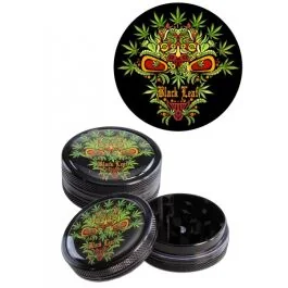 Black Leaf Leaf Skull Grinder schwarz, 2-tlg.