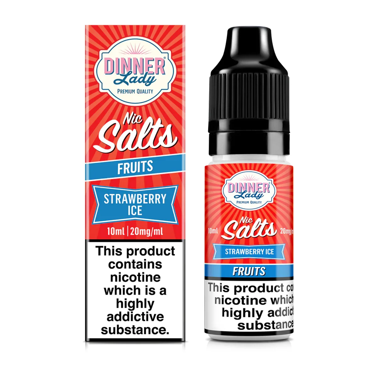 Dinner Lady Strawberry Ice Nic Salt 10ml 20mg/ml
