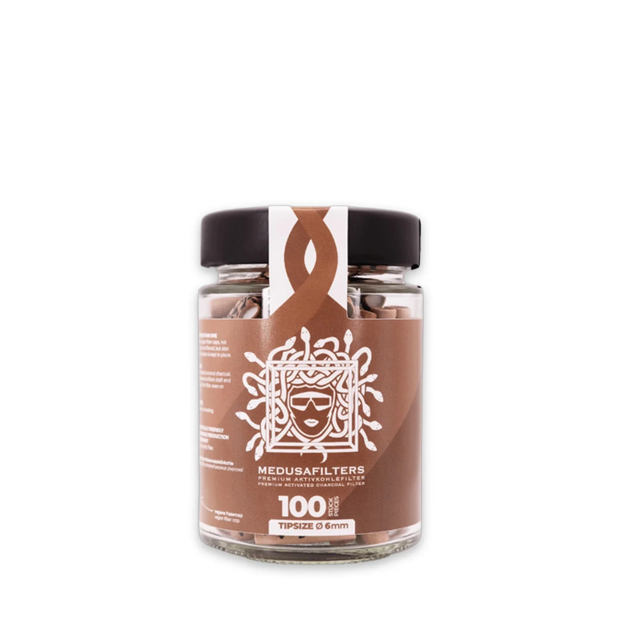 Medusa Organic - Aktivkohlefilter, Glas - 100Stk.