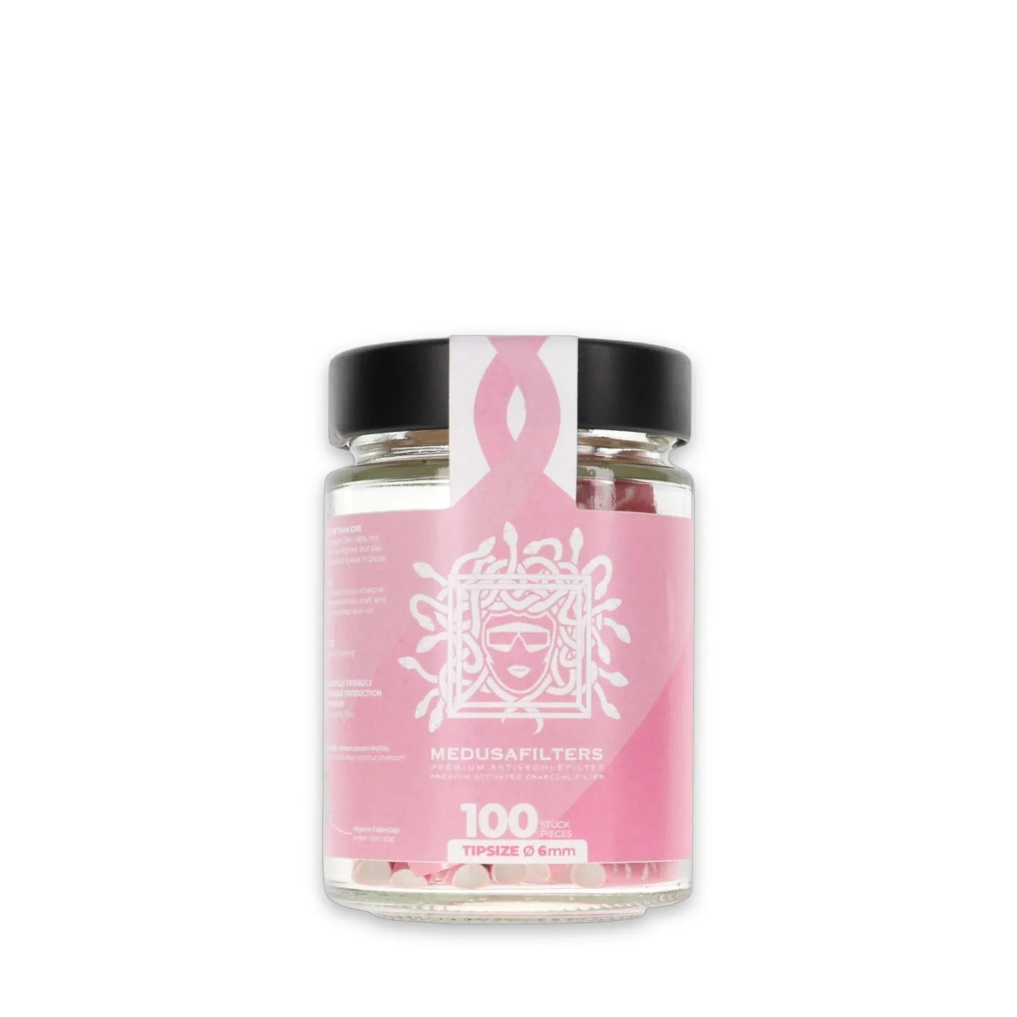 Medusa Rosé - Aktivkohlefilter, Glas - 100Stk.
