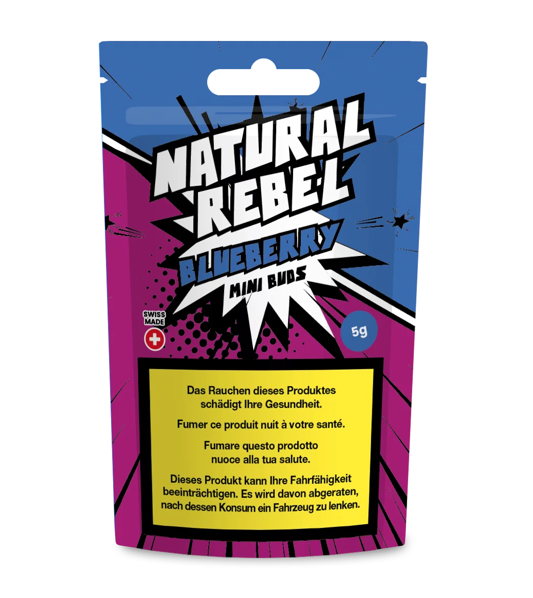 Natural Rebel CBD Micro Buds, Blueberry, 5g