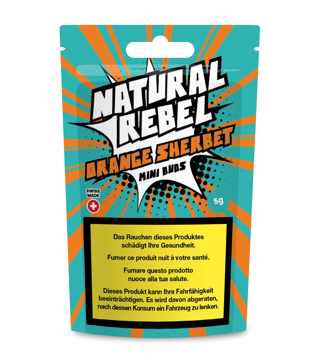 Natural Rebel CBD Mini Buds, Orange Sherbet 5g