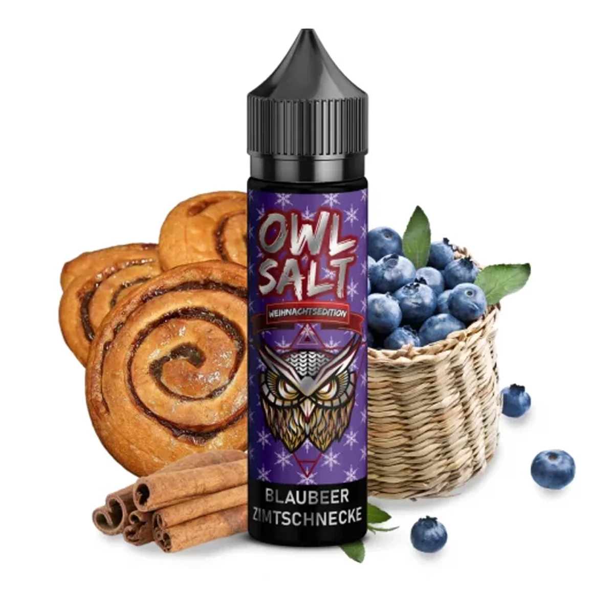 Owl Salt Longfill Blaubeere Zimtschnecke 10/60ml