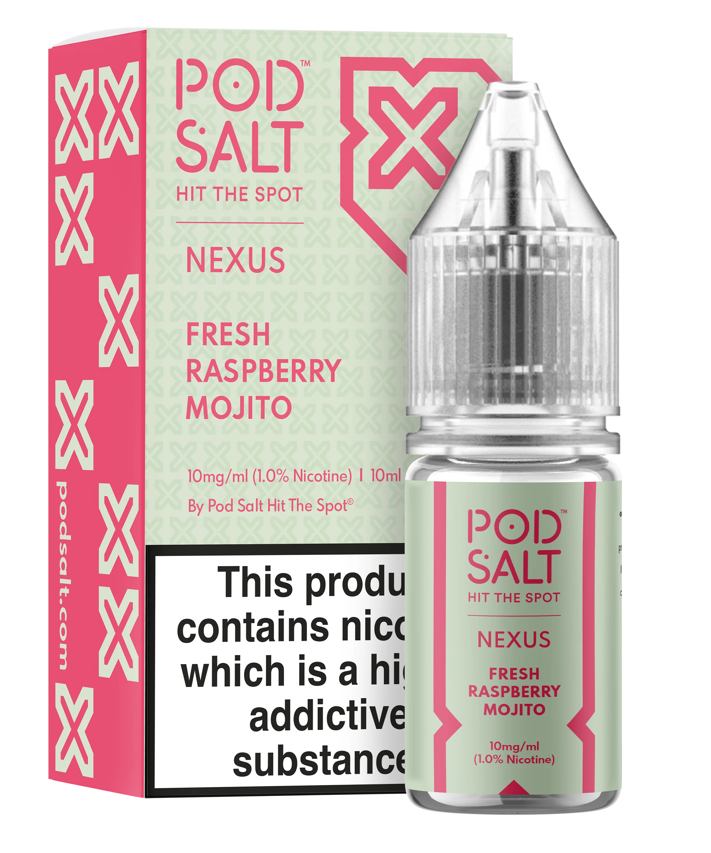 Pod Salt Nexus Fresh Raspberry Mojito 10ml Nic Salt 10mg