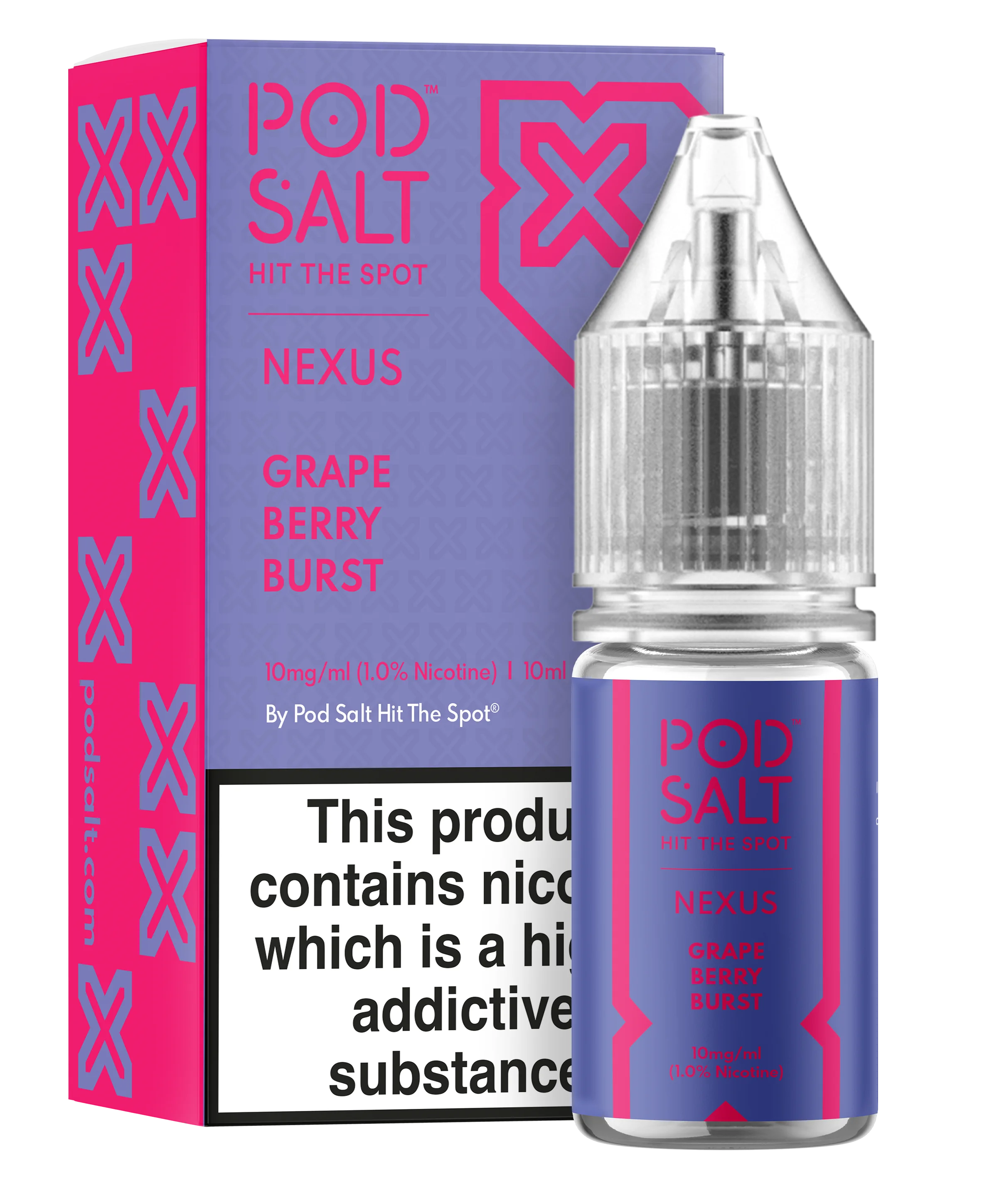 Pod Salt Nexus Grape Berry Burst 10ml Nic Salt 10mg