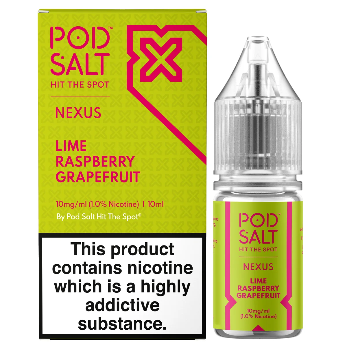 Pod Salt Nexus Lime Raspberry Grapefruit 10ml Nic Salt 10mg