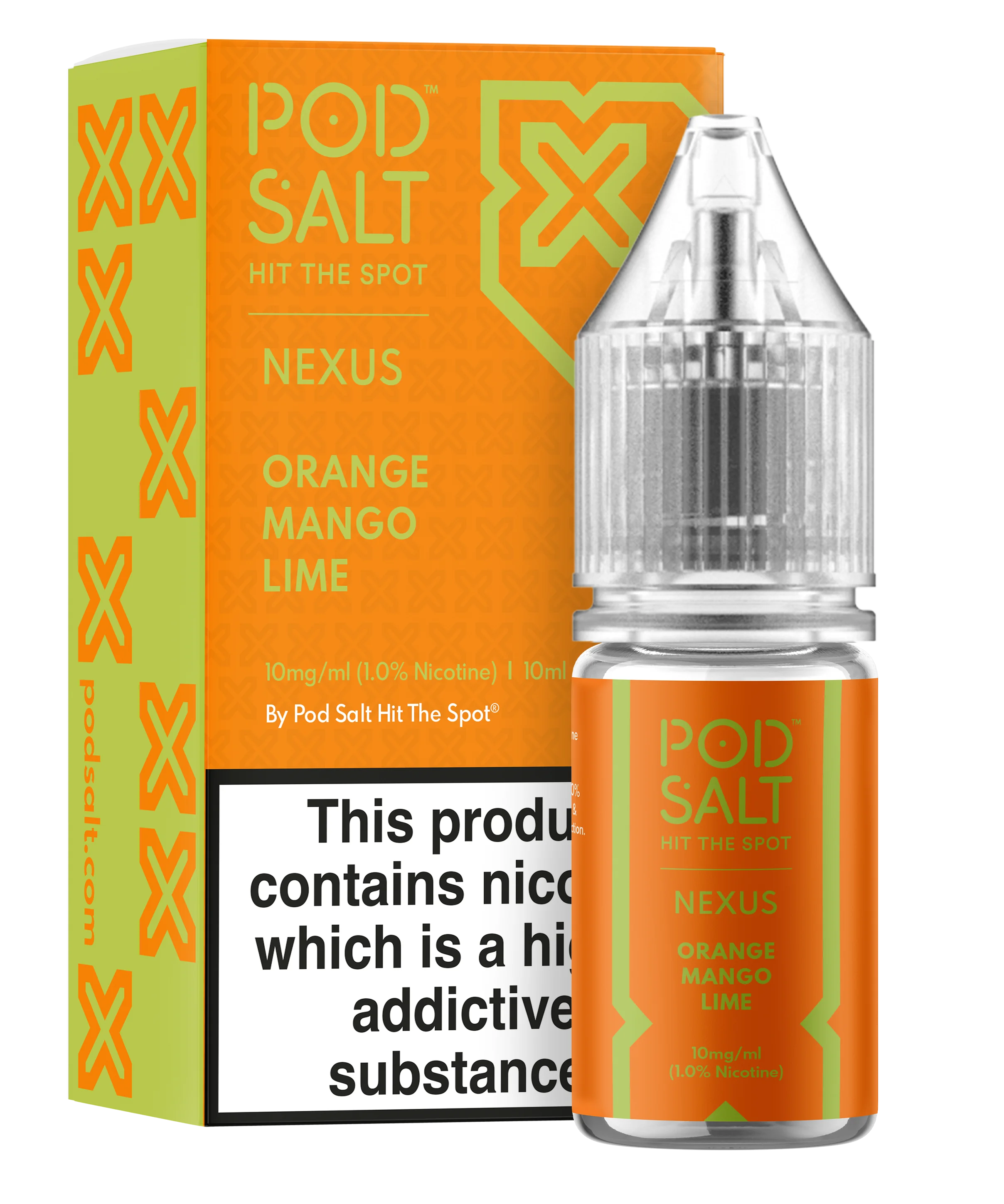 Pod Salt Nexus Orange Mango Lime 10ml Nic Salt 10mg