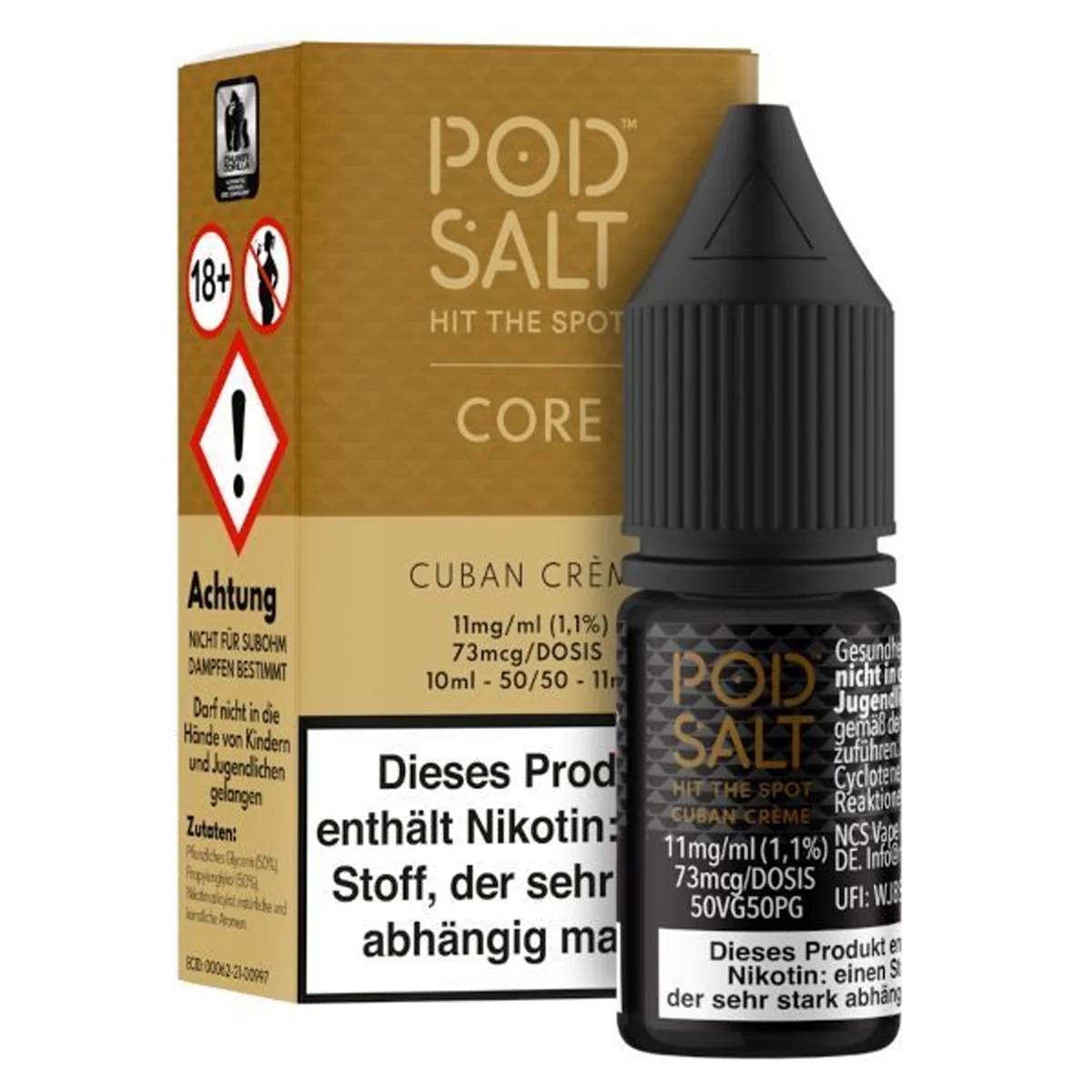 Pod Salt Nexus Origin Cuban Creme 10ml Nic Salt 11mg