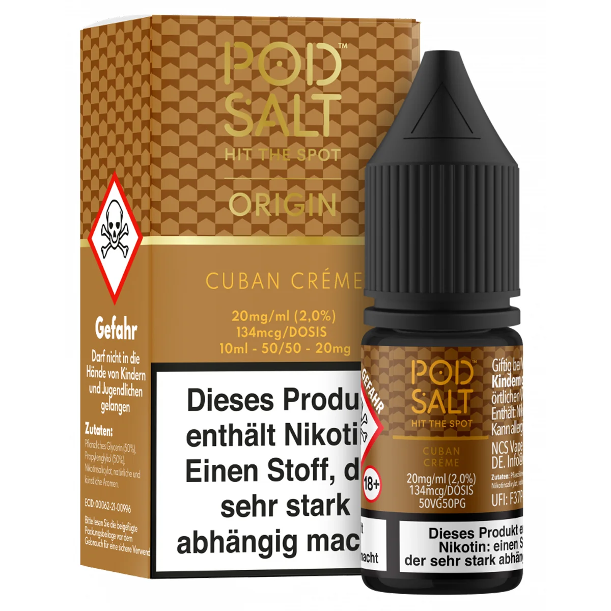 Pod Salt Nexus Origin Cuban Creme 10ml Nic Salt 20mg
