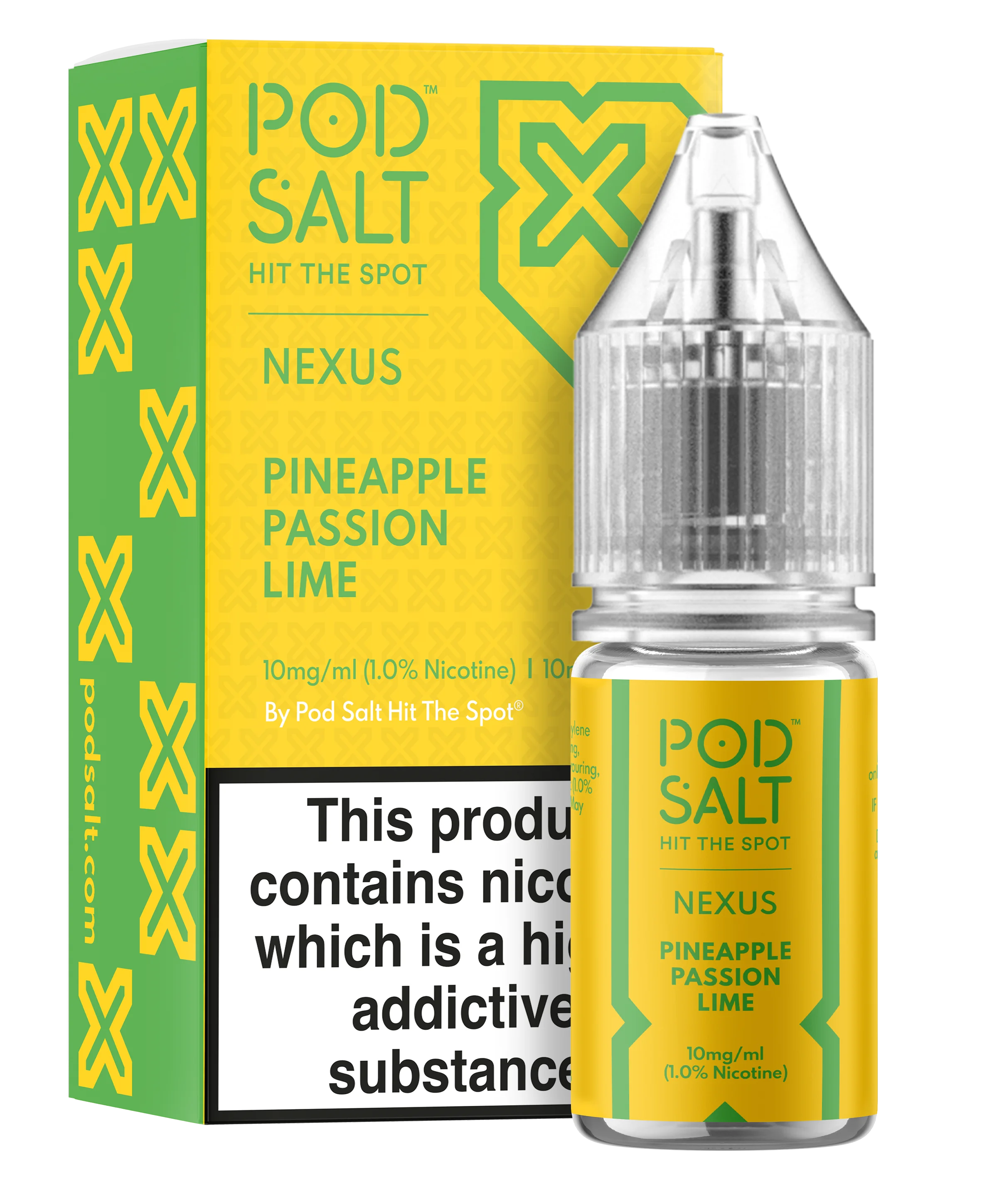 Pod Salt Nexus Pineapple Passion Lime 10ml Nic Salt 10mg