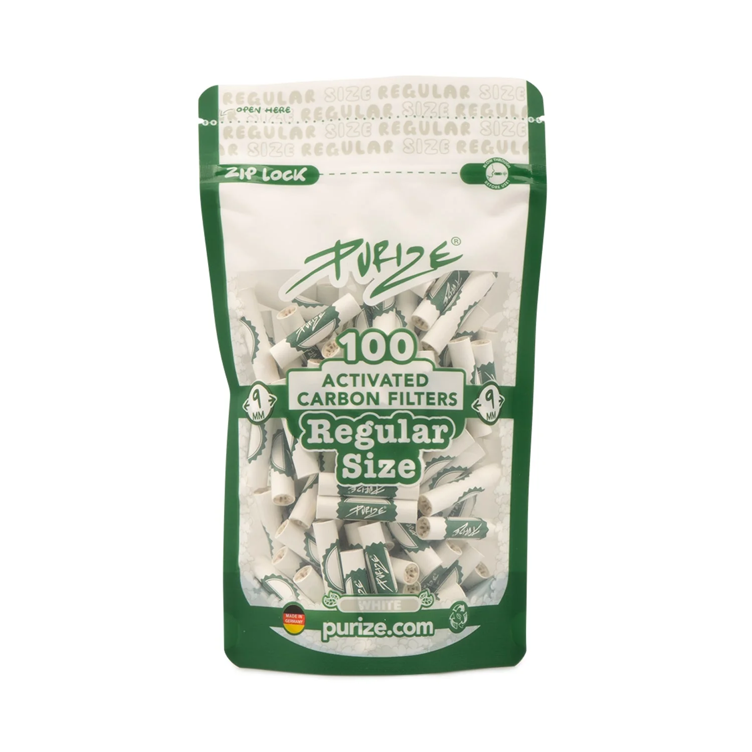 Purize Regular, Aktivkohlefilter White - 100Stk.