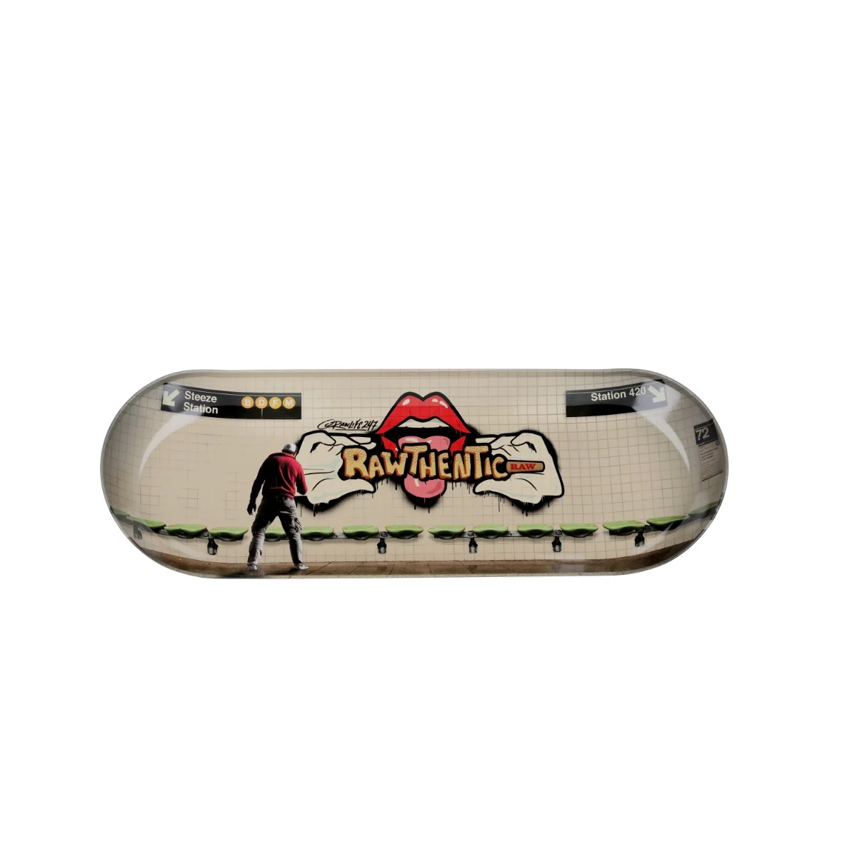 RAW Metal Skate Deck Tray - Grafitti RAWTHENTIC