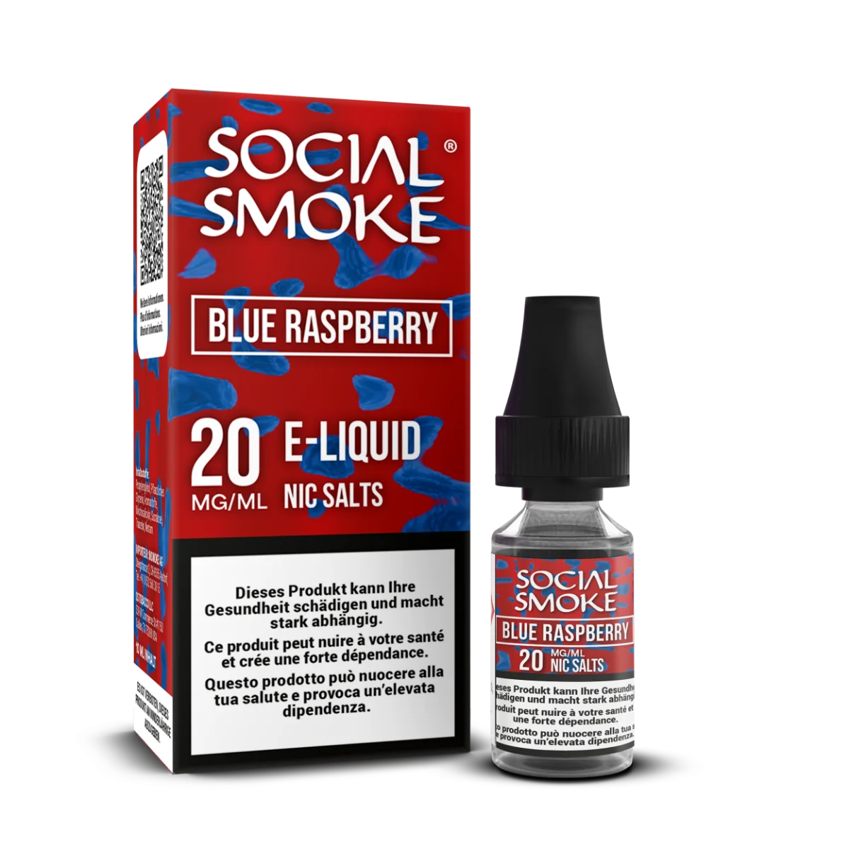 Social Smoke Liquids 20mg, Blue Raspberry