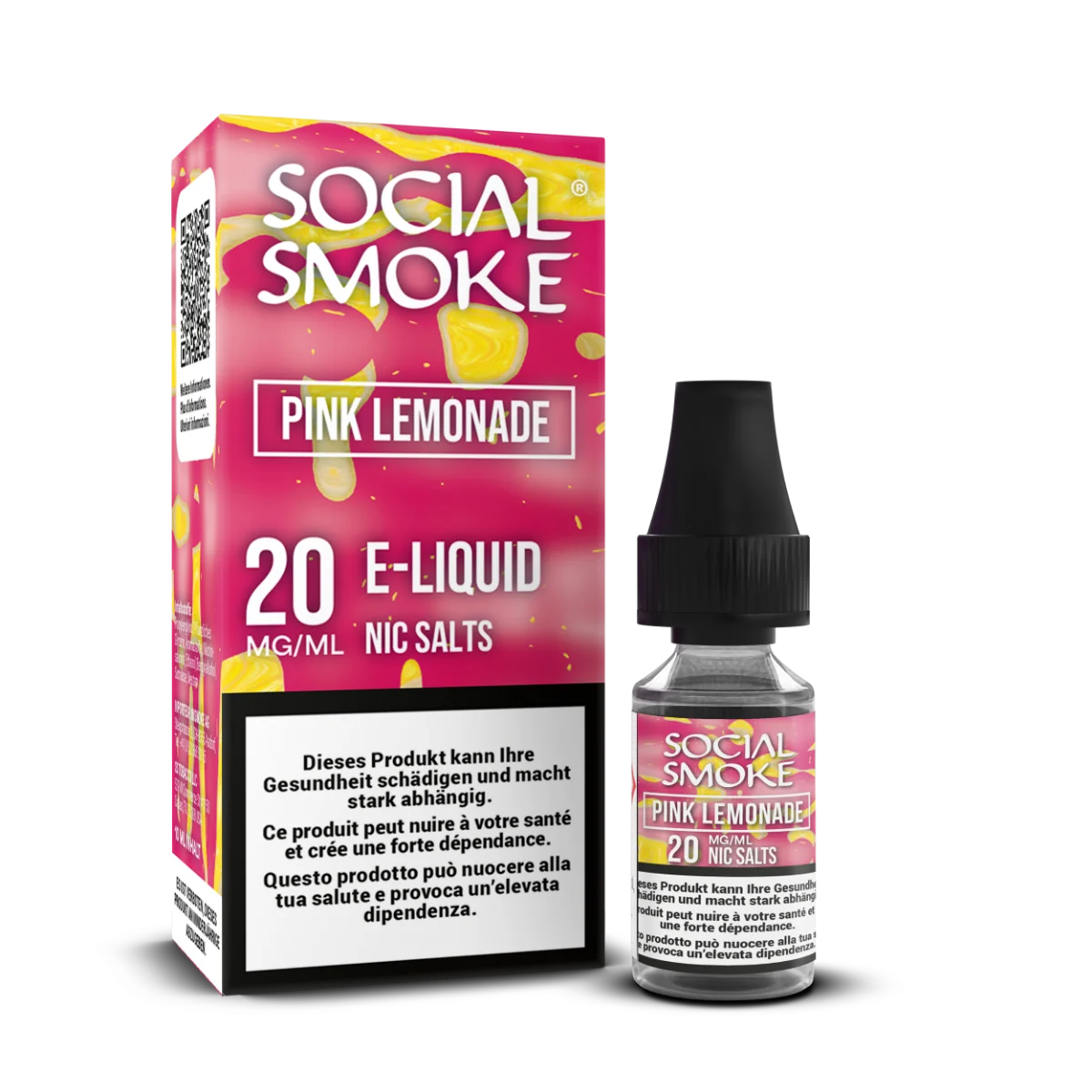 Social Smoke Liquids 20mg, Pink Lemonade