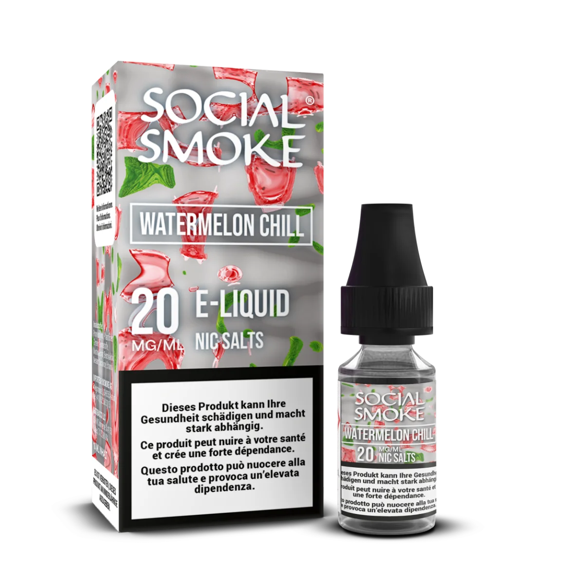 Social Smoke Liquids 20mg, Watermelon Chill