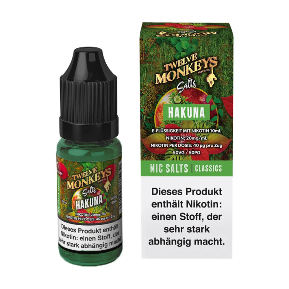 Twelve Monkeys Hakuna Nic Salt 10ml 20mg